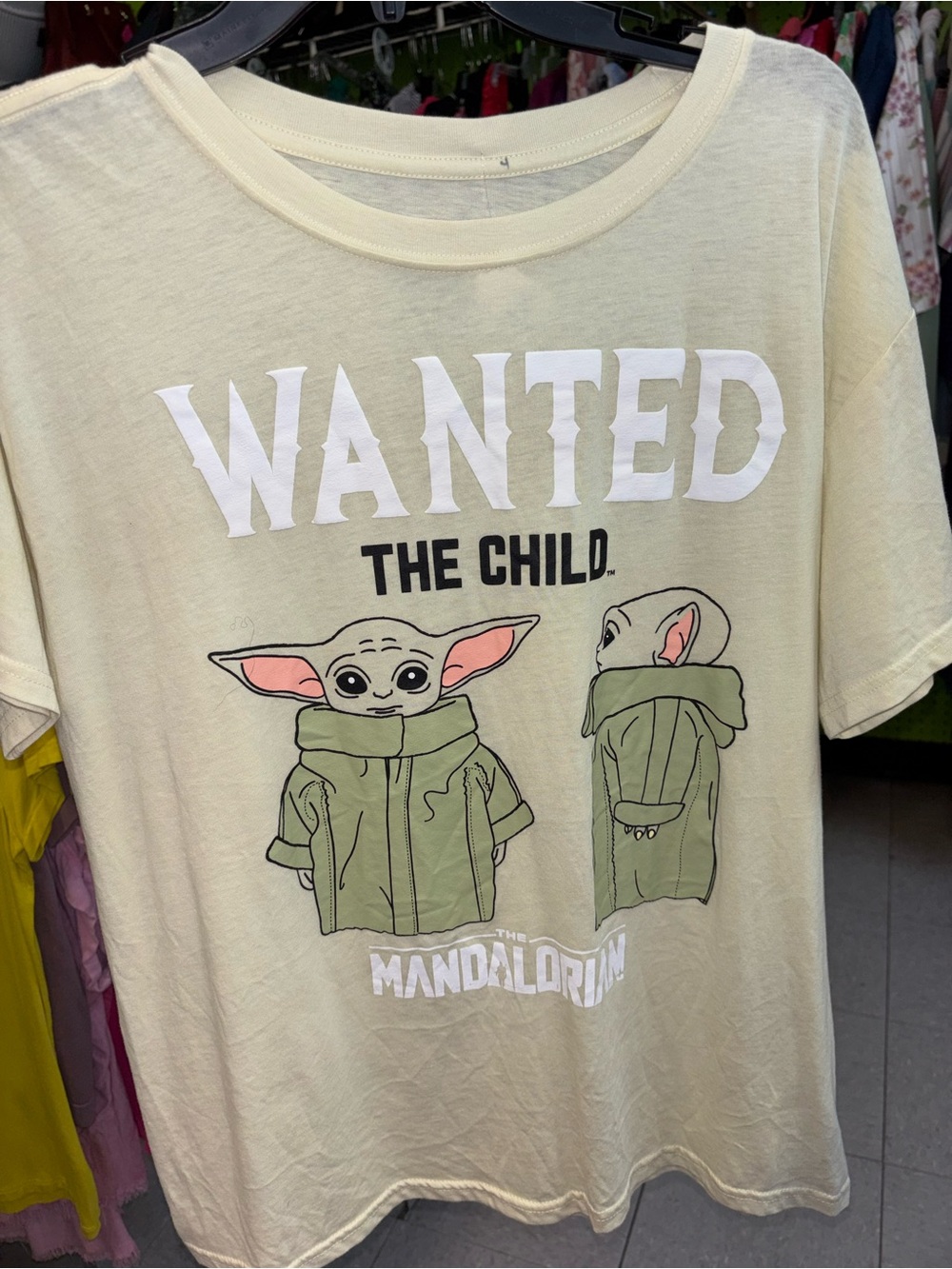 Star Wars Cream 'WANTED The Child' Short Sleeve Tee